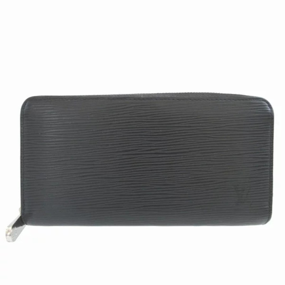 Louis Vuitton Epi Zippy Wallet LV Black Round Zipper Long